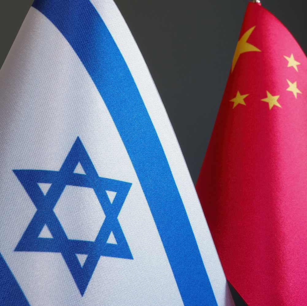 Flags of Israel and China